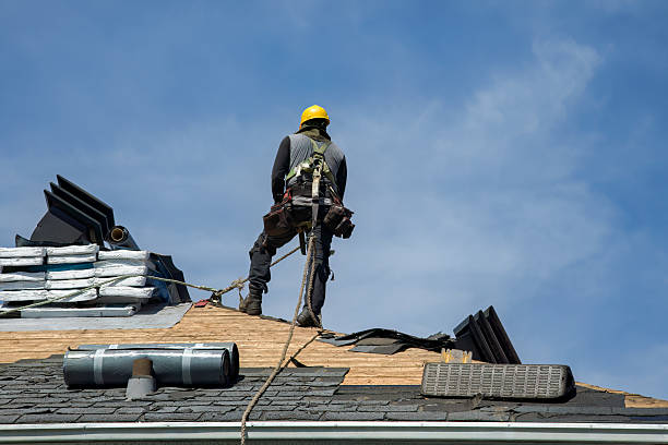 Professional Gutter Installation technician working in Dallas City, IL